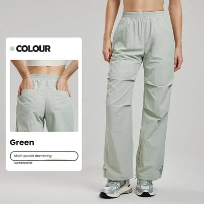 New Women's Cargo Pants Outdoor Hiking Trekking Straight Leg Tactical Softshell Windproof Waterproof Multi-Pocket Sports Pants