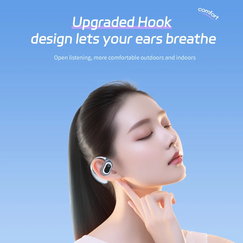 Wireless Earbuds, New 50H Bluetooth 5.4 Headphones Sport, HiFi Stereo Sound Wireless Earphones with Earhooks, IP7 Waterproof Ear