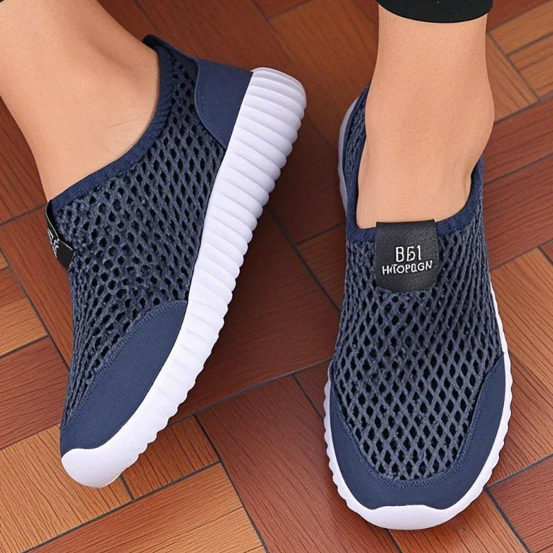 Slip on Women's Shoes Breathable Comfortable in Summer Lightweight Flat Shoes A Simple Mesh Design for Lazy People To Step On