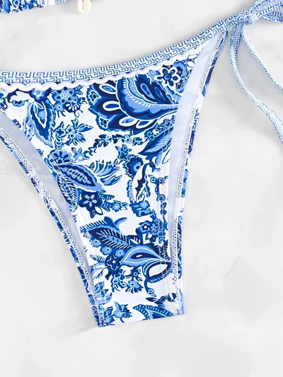 2025 Halter String Triangle Two Piece Bikini Women Swimwear Female Swimsuit Bathers Bathing Swimming Suit Beachwear Summer - Elanique