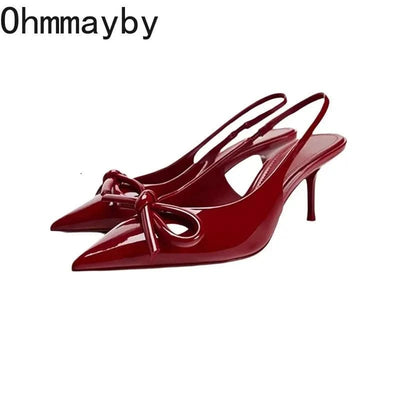Shallow Butterfly-knot High Heel Women's Elegant Shoes | Sandals |  Wedding | Party Shoes | Summer