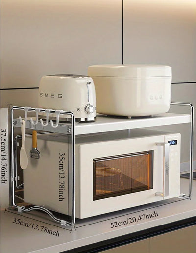 Kitchen Multifunctional Shelf Household 2025 New Microwave Oven Antique Storage Rack Seasoning Cup Snack Rack