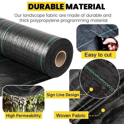 Garden Landscape Fabric Weed Membrane Agricultural Anti Grass Cloth Farm Weed Barrier Mat Plastic PE Mulch Thicker Orchard Cover