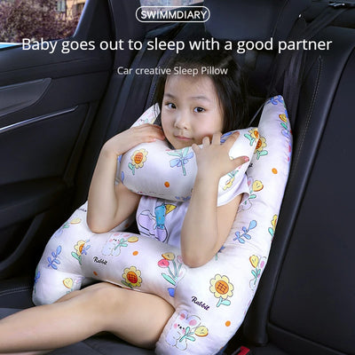 Car Sleeping Safety H-Shape Travel Pillow Car Travel Head Pillow Support Kid and Adult Cushion for Auto Seat Safety Neck Pillows