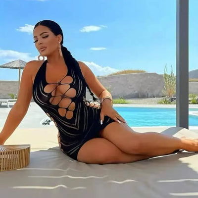 Summer Dress women summer dresses hot black mesh estidos de verano mujer sexy club beach nightdress hot robe kimino