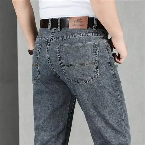 Jeans for Men Work Wear Male Cowboy Pants 2024 Fashion Trousers High Quality Original Classic Straight with Pockets New in Baggy