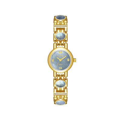 2025 High-End Vintage Woman Watches Fashion Elegant Natural Jade Stones Quartz Watch Retro Waterproof Hand Clock Gifts