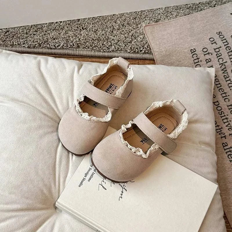 Children Soft Hook Loop Non Slip Flat Shoes |Spring Autumn Kids | Ruffles Toddler Girls Princess Shoes
