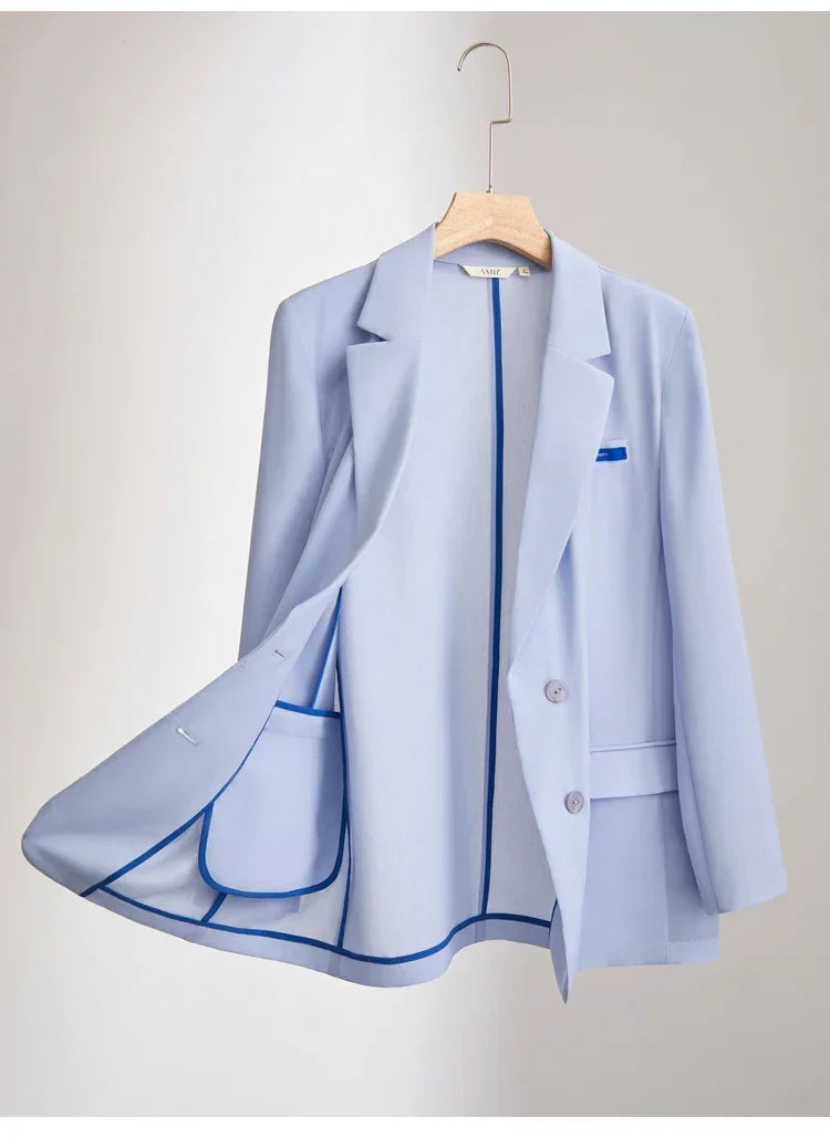 AMII Minimalism Women's blazer Fashion 2024 Summer Blazers Office Lady Two-piece Set Chic Female shorts Separately Sale 72311003
