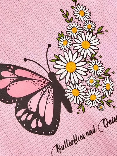 Pet Clothes for Dog Cat Puppy Tank Top Coat Butterfly FloralPrinted Comfortable Sweatshirt Dog Outfits Apparel Cat Cloth