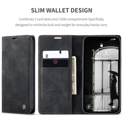 Flip Wallet Case for iPhone 16e 2025 Magnetic Folio Leather Cover with Card Holder Kickstand Shockproof Durable Protective Shell