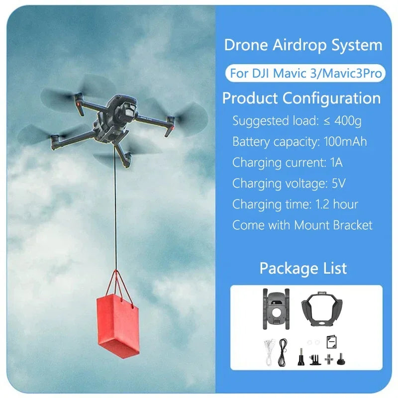 STARTRC Drone Airdrop System For DJI Air 3S/Mini 4 Pro/Mini 3/Mavic 3/Air 2S/Mavic 2/Mini 2 SE Air-dropping Thrower Gift Deliver