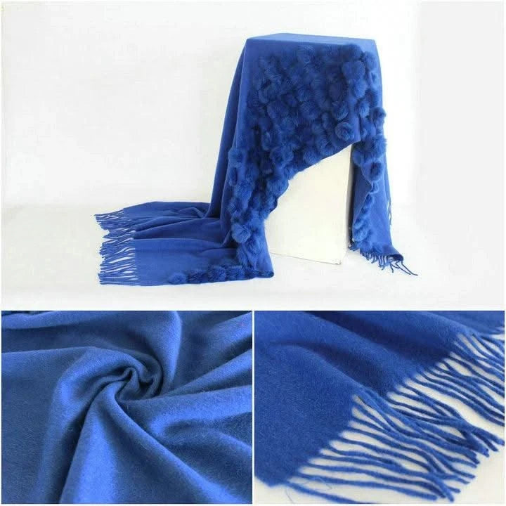 Winter Thick  Genuine Rabbit Fur Scarf for Women