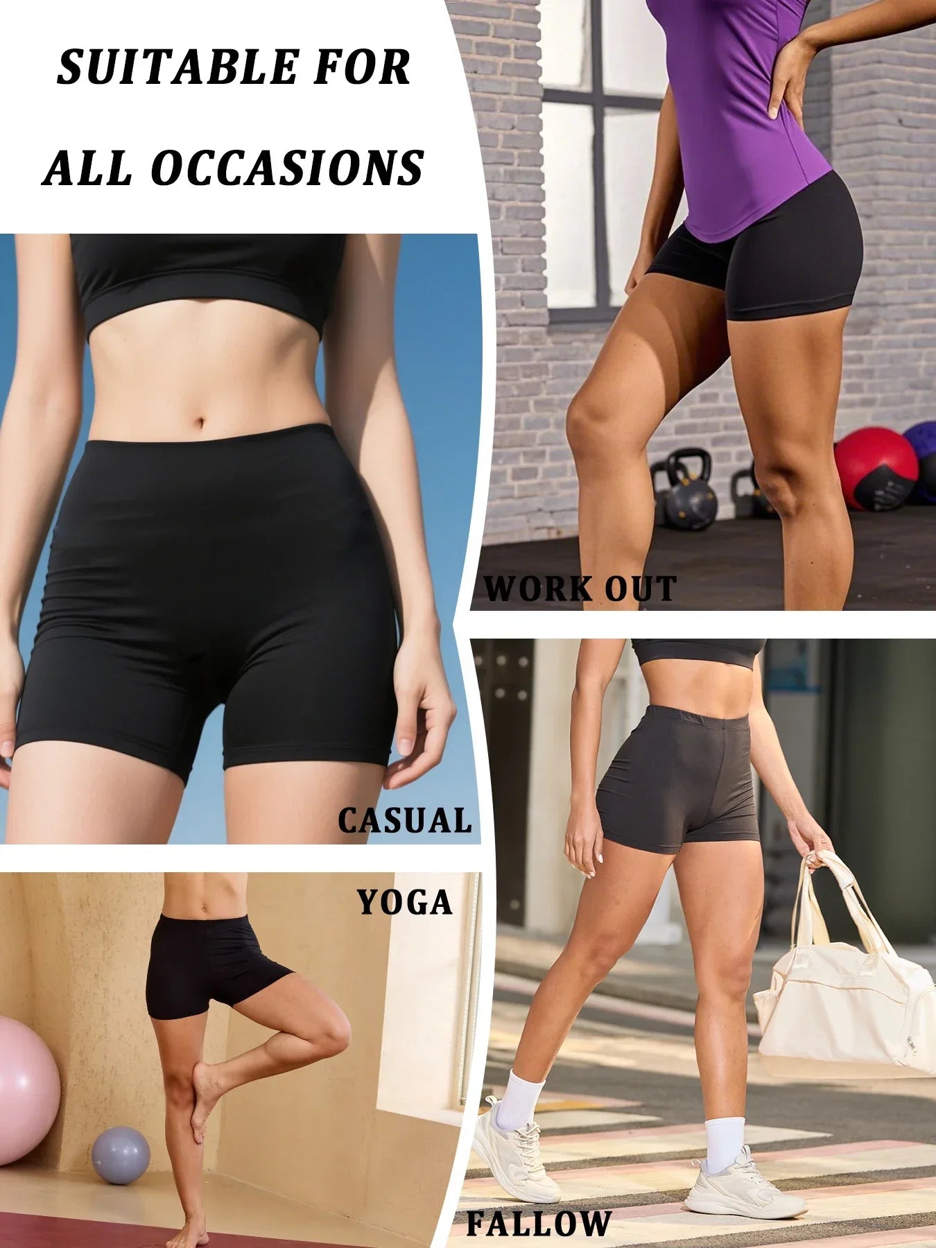 Biker Shorts For Women Super Soft No See Through Workout Yoga Running Cycling Push Up Gym Fitness Shorts Women's Activewear