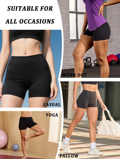 Biker Shorts For Women Super Soft No See Through Workout Yoga Running Cycling Push Up Gym Fitness Shorts Women's Activewear
