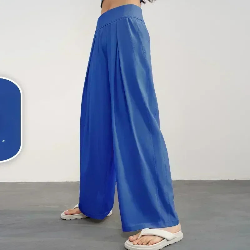 High-waisted wide-leg pants women summer new running yoga fitness pants