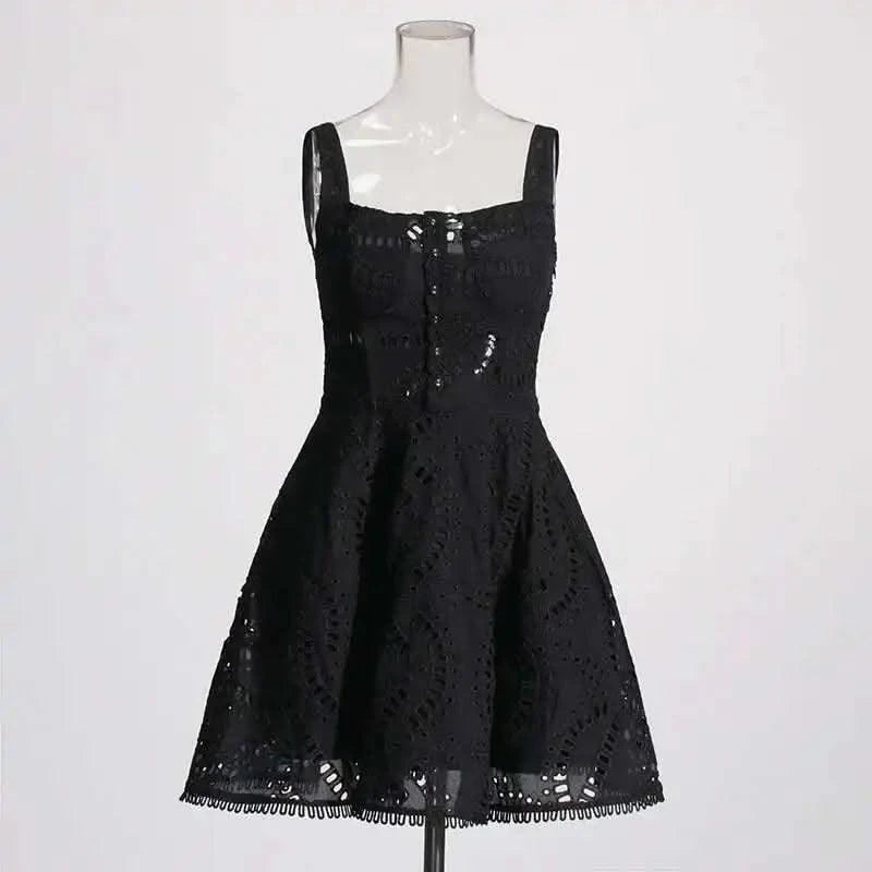 Summer Sundress Holiday Print Embroidery Cotton Short Cake Dress Women Sleeveless Tank Elastic Back Cocktail Party Vestidos