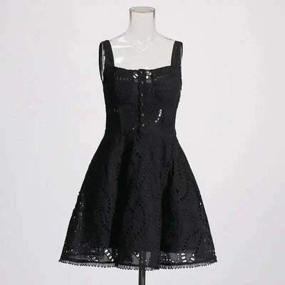 Summer Sundress Holiday Print Embroidery Cotton Short Cake Dress Women Sleeveless Tank Elastic Back Cocktail Party Vestidos