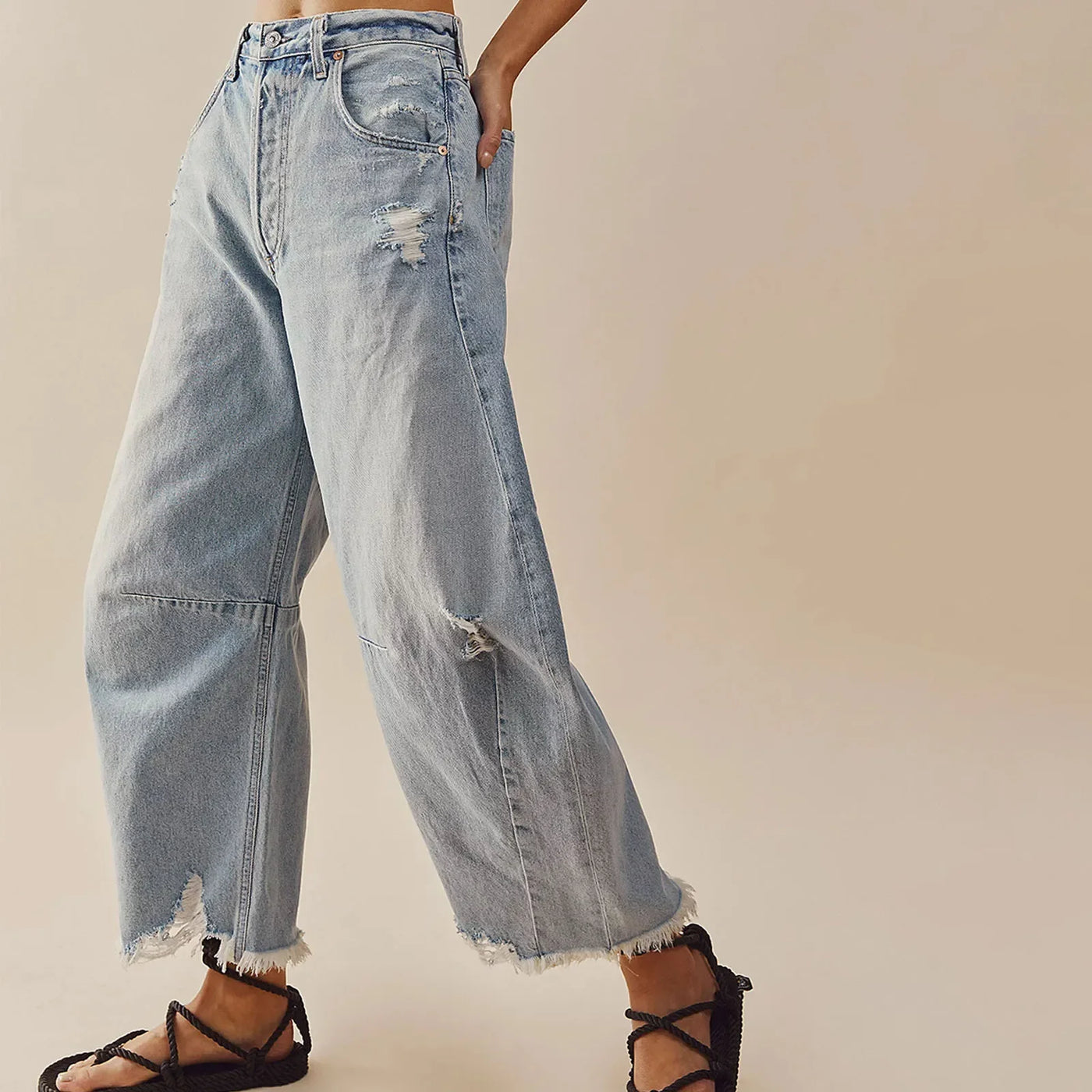 Imcute Women Casual Wide Leg Baggy Denim Pants Mid Waist Boyfriend Loose Jeans Y2k Vintage Barrel Jeans Streetwear