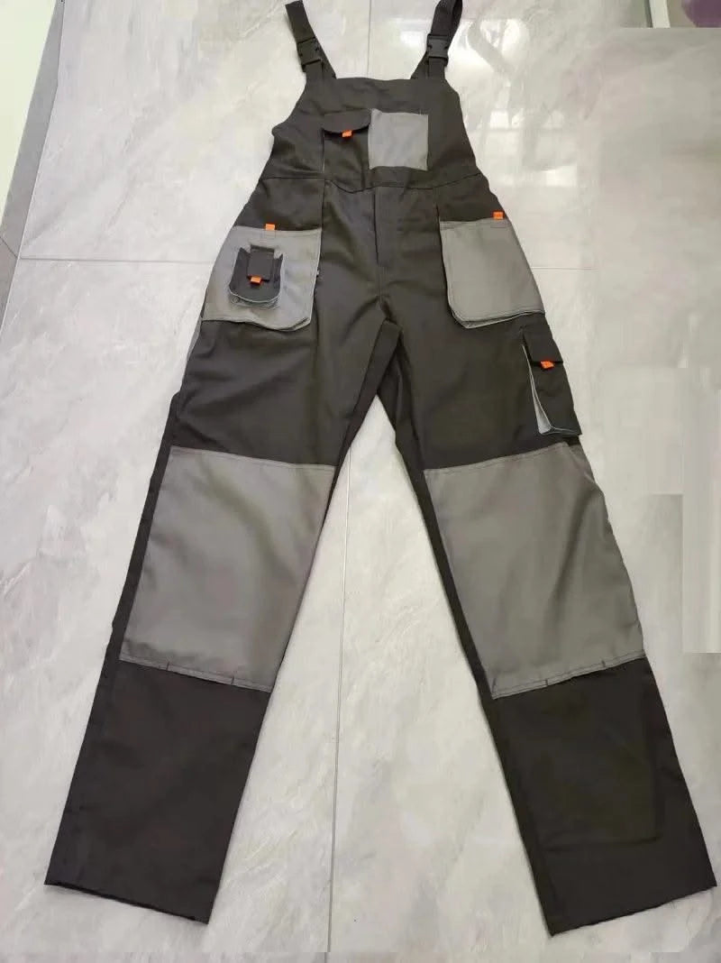Bib Overalls Men Work Clothing Plus Size Protective Coveralls Strap Jumpsuits Multi Pockets Uniform Sleeveless Worker Pants 5xl
