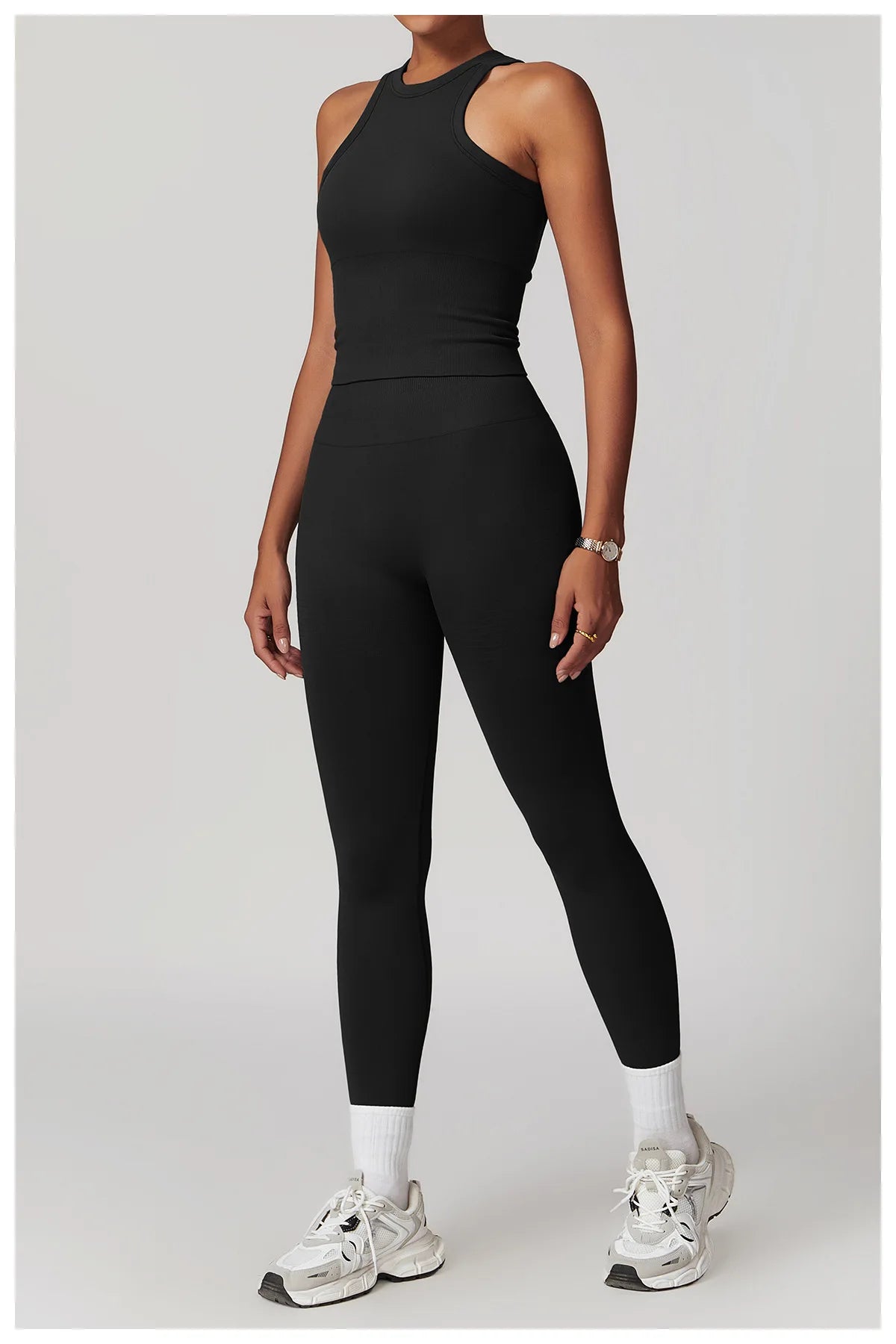 Seamless Athletic Wear Women's Clothes 2 Pieces Yoga Set Workout Sportswear Gym Clothing High Waist Leggings Fitness Sports Suit