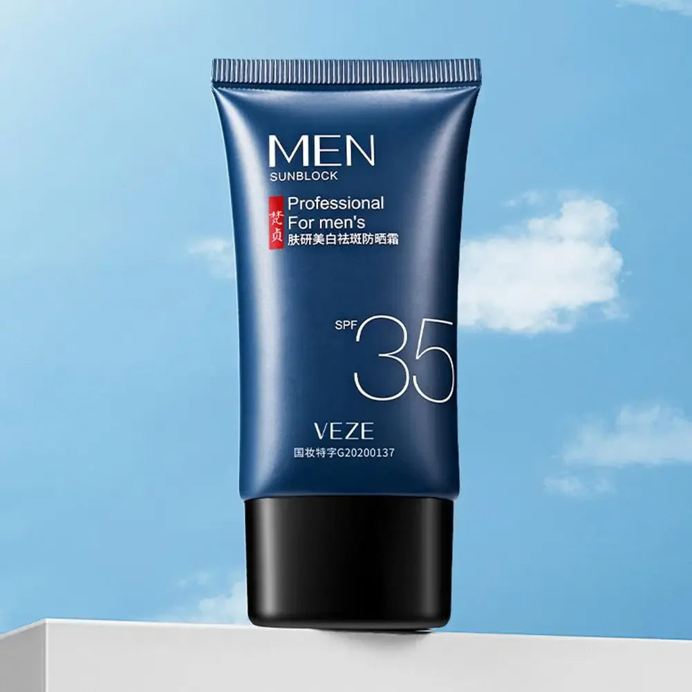 SPF 35 Sunscreen Cream For Men Non-Greasy Moisturizing Sunscreen For Face Protection Body Sunscreen Lotion Whitening Skin Care