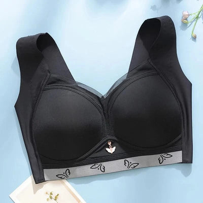 Women's Full Coverage Wirefree smooth Plus Size Bra Non Padded Bra Sexy Seamless Large Size Bra Push Up Sports Brassiere 50E 52E