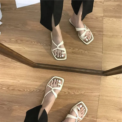 Women's Sandals Summer New 2024 Women Casual Flat Shoes Outdoor Clip Toe Flip Flops Women Beach Non-slip Sandals