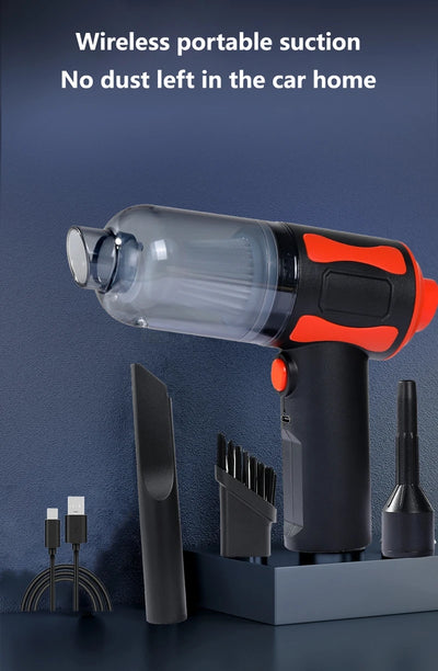 Portable Car Vacuum Cleaner  Wireless Handheld High Power Auto Vacuums Pet Home & Car Dual Use Vacuum Cleaners Low Noise USB NEW