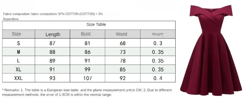 2024 New Vintage Women Summer Dresses Off Shoulder V-Neck Retro 50s 60s Elegant Dress Sexy Rockabilly Party Dress Midi Vestidos
