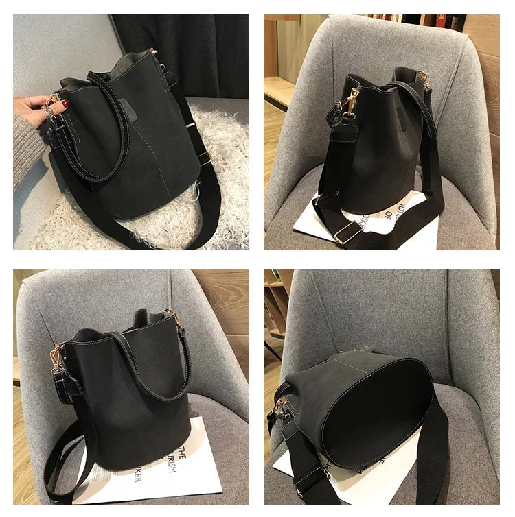 Designer Handbags Ladies Bucket Bag PU Leather Shoulder Large Capacity Crossbody Bags for Women High Quality New Tote Bag