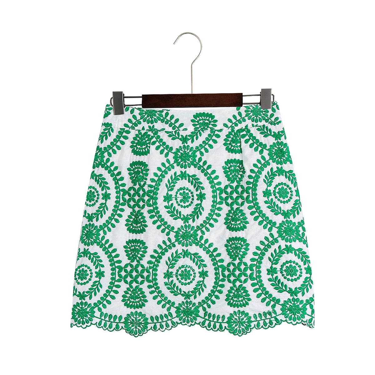 Summer Skirt Women 2025 New Fashion Stylish Embroidery Above Knee A-Line Bottom Wear