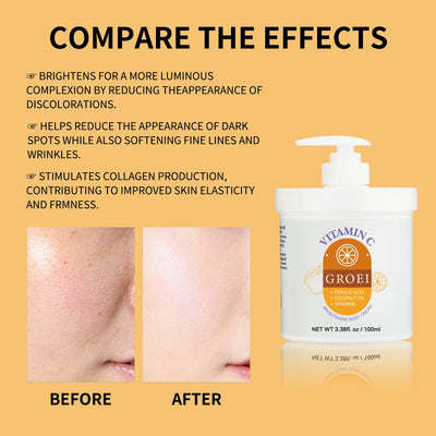 GROEI Brightening & Firming Orange Face Cream - 100ml for Radiant, Youthful Skin Moisturizing Cream