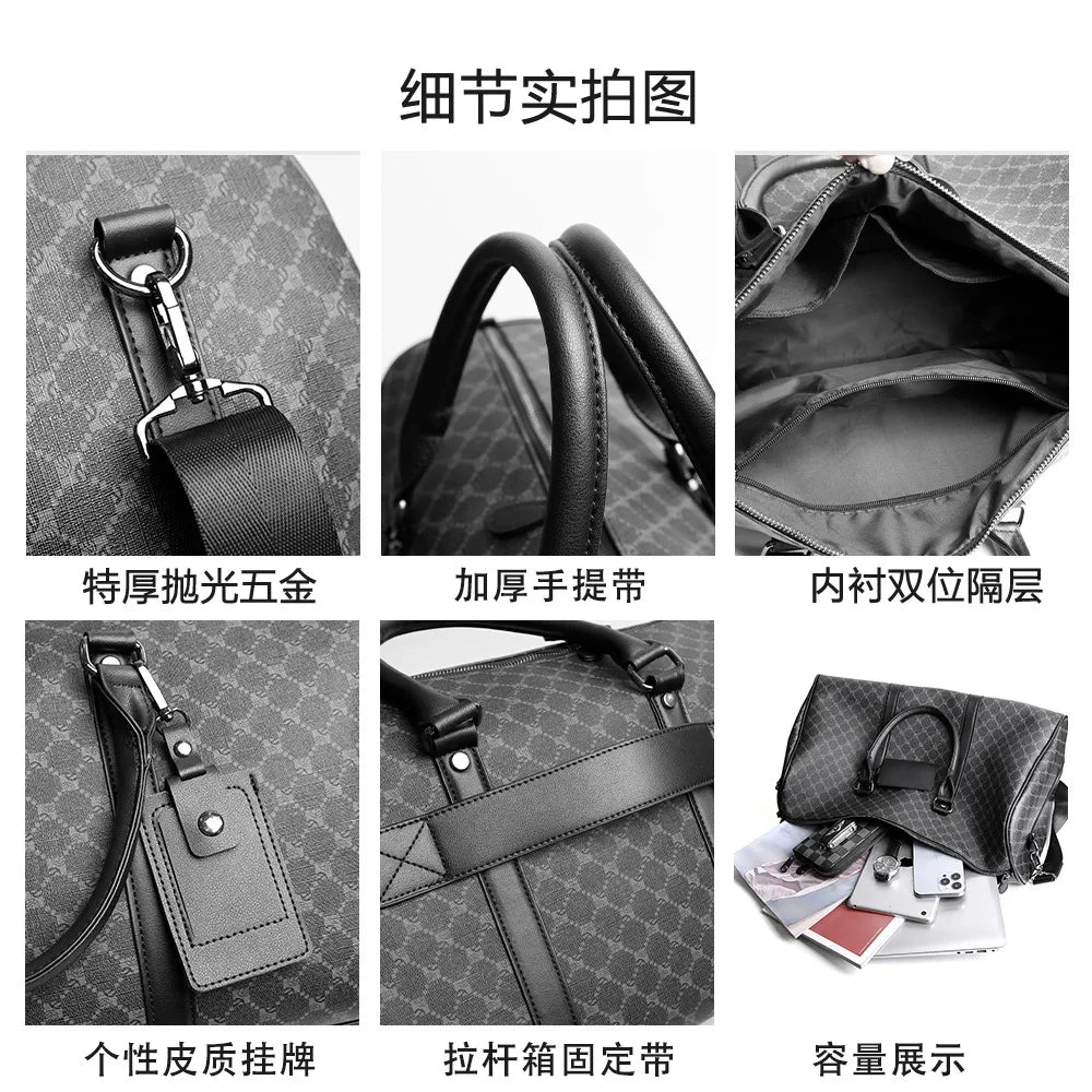 Fashion Handbag Men Top-Handle Bags Luxury Travel Tote Bag Men Large Capacity Fitness Bag Crossbody Bags Business Luggage Bag