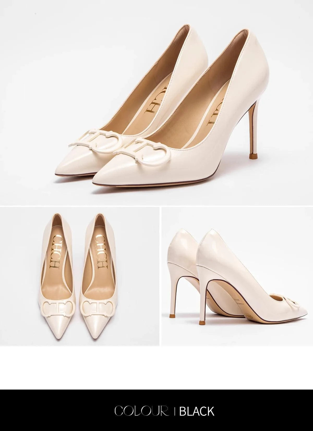 Women's Pointed Metal Buckle High Heels | Party | Carnival |Women's Shoes 9cm
