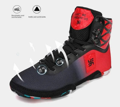 2025 New Wrestling Shoes for Men Non Slip Breathable Boxing Sneakers Wrestling Training Shoes Wear-Resisting Combat Sneakers