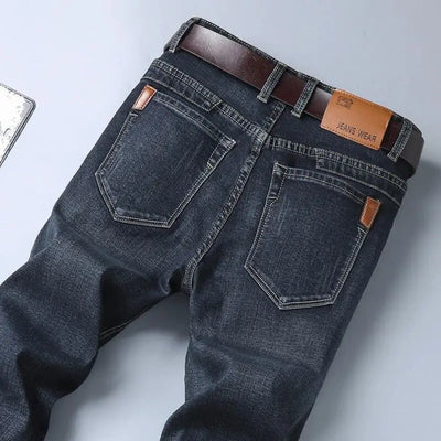 Men's Jeans Casual Skinny New Spring and Autumn Pants Straight Stretch Blue Big Size Fashion Good Quality Trousers for men