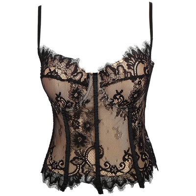 Women's Shaping Sexy Lace Corset Floral Lace Lady Bustier Elegant Slim Evening Wear Crops Lady Club Party Body Shaper Top