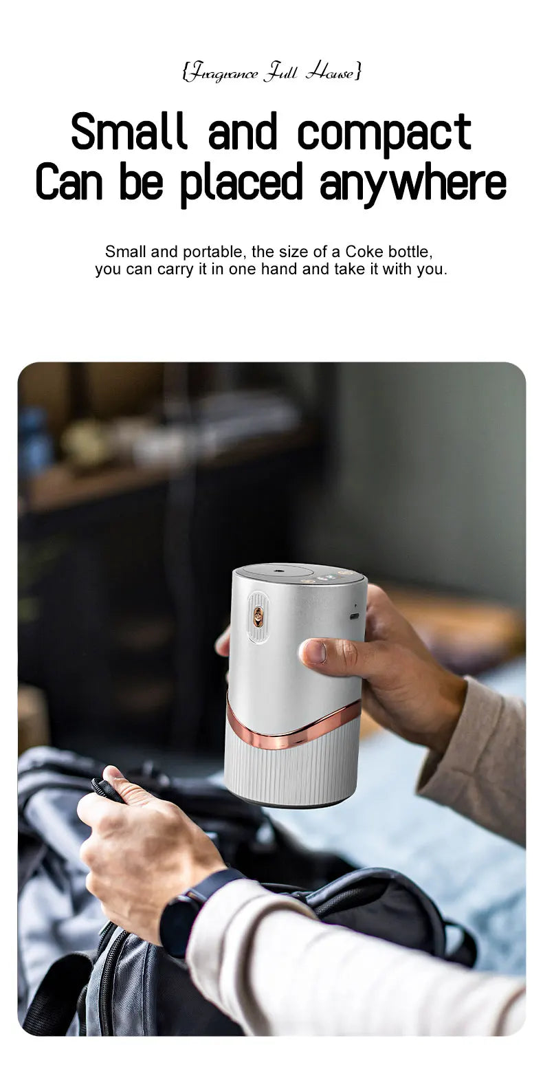 Car Diffuser Car Air Fresheners Room Fragrance Diffuser HD Digital Display Portable Waterless Diffuser For Home Office Bedroom