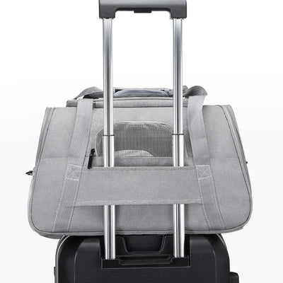 Soft Pet Carriers Portable Breathable Foldable Bag Cat Dog Carrier Bags Outgoing Travel Pets Handbag with Locking Safety Zippers