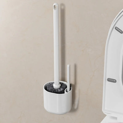 Cleaning Tools Long Handle Toilet Brush Set Wall Mounted Hanging Hole Cleaning Brush Durable Toilet Scrubber Bathroom