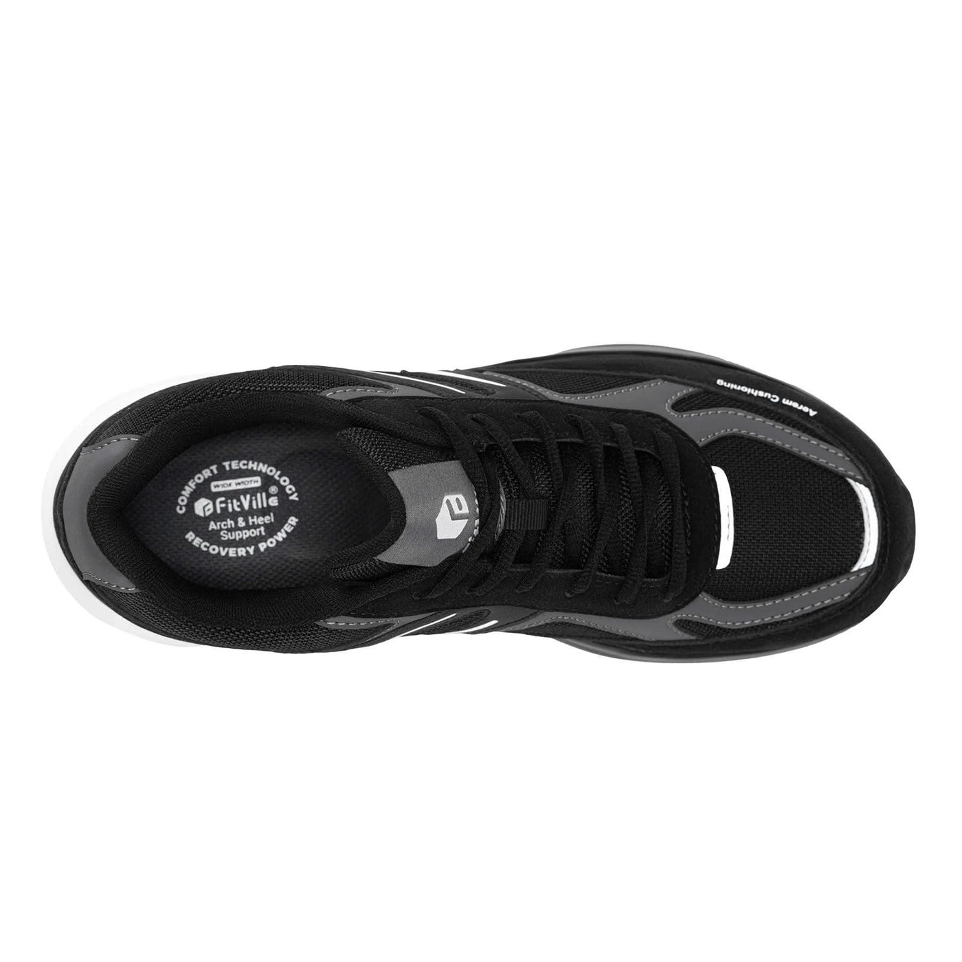Fitville Extra Wide Walking Shoes for Men Wide Cushioned Sports Shoes For Swollen Feet Flat Feet Arch Fit Relieve Heel Pain