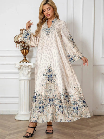 Summer Party Dress for Women Abaya Leopard Print Vestidos Largos 2025 Eid Muslim Caftan Robe Jalabiya Ramadan Morocco Kaftan