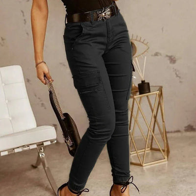 Fashion New Slim Fit Pencil Pants Women Streetwear Solid Casual Trousers Women Joggers Pockets Cargo Pants Female Pantalon 26211