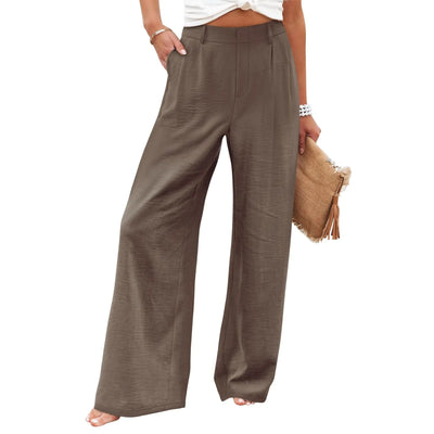 Women's Wide Leg Pants High Elastic Waisted In The Back Business Work Trousers Long Casual Pants Pants for Women Women’s Pants