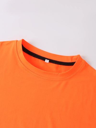 Solid Crew Neck T-shirt, Casual Short Sleeve Loose T-Shirt For Spring & Summer, Women's Clothing