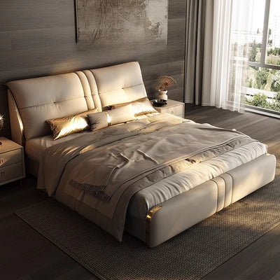 Luxury Double Bed Modern Sofa Design Simple Princess Sleeping Massage Bed Leather Headboards Muebles Lounge Suite Furniture