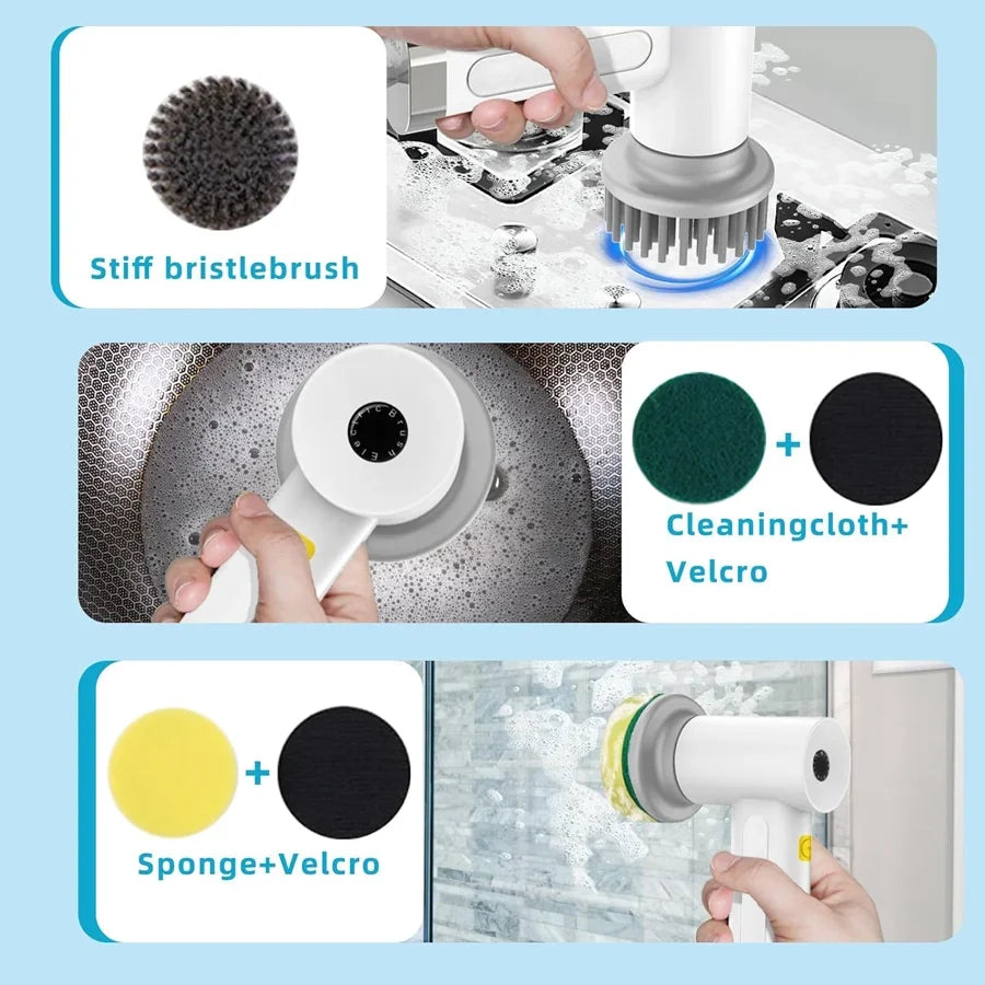 Brand new cordless electric cleaning brush housework kitchen dishwashing brush bathtub tile professional cleaning brush labor pr