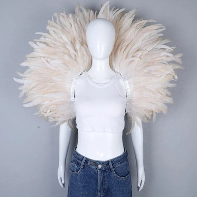 Designer Feather Scarf  (Punk, Halloween, Carnival, Masked Ball Party )Accessory