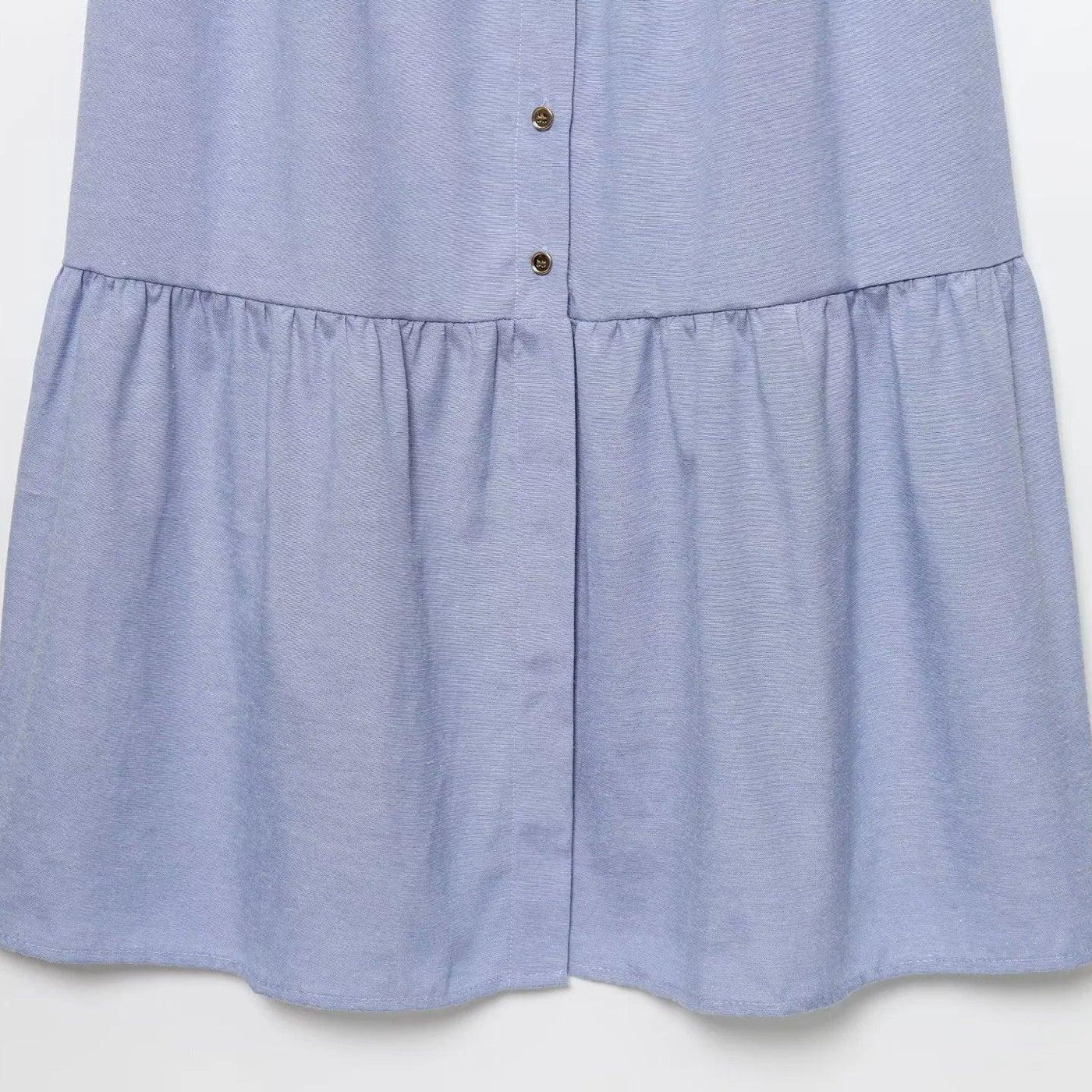 Women's Midi Dresses New Summer 2025 Blue Sleeveless Blend Midi Dress Belt Linen Blended Midi Dress Casual V Neck Dress